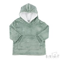 HD305-SG: Sage Green Animal Embossed Hoodie (6-24 Months)